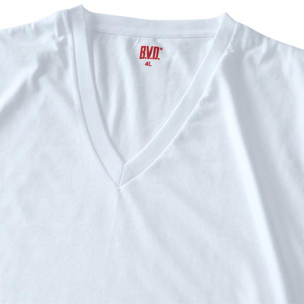 大きいサイズ メンズ B.V.D. ビーブイディー 吸水速乾 2P Vネック スリーブレス Tシャツ 2枚セット 肌着 下着 nb200b2p