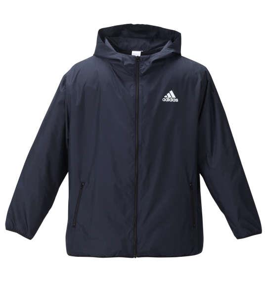 大きいサイズ メンズ adidas ウーブンフード ジャケット ダークネイビー 1273-3350-3 3XO 4XO 5XO 6XO 7XO 8XO