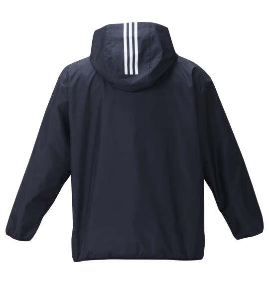 大きいサイズ メンズ adidas ウーブンフード ジャケット ダークネイビー 1273-3350-3 3XO 4XO 5XO 6XO 7XO 8XO