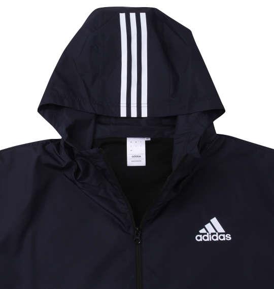 大きいサイズ メンズ adidas ウーブンフード ジャケット ダークネイビー 1273-3350-3 3XO 4XO 5XO 6XO 7XO 8XO