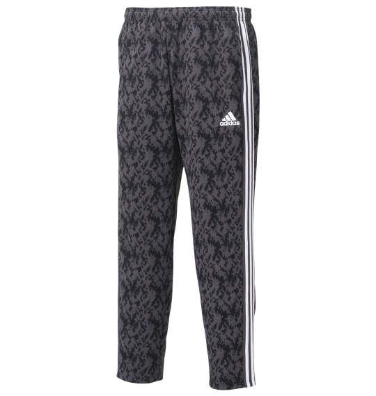 大きいサイズ メンズ adidas 総柄 ウォームアップ パンツ カーボン 1276-3313-1 3XO 4XO 5XO 6XO 7XO 8XO