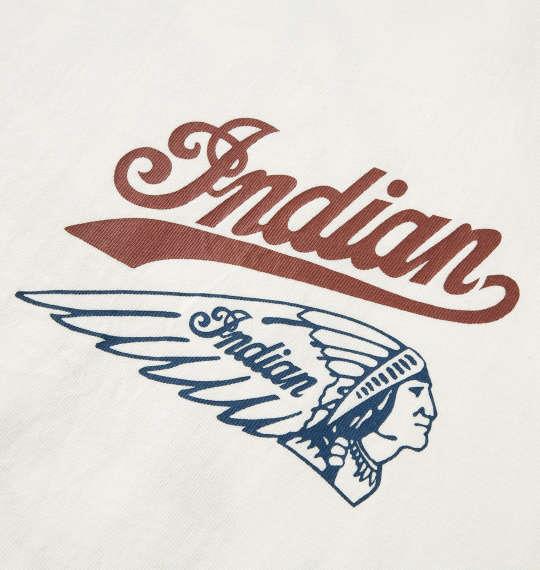 大きいサイズ メンズ INDIAN MOTOCYCLE 天竺プリント 長袖 Tシャツ オフホワイト 1278-3345-1 3L 4L 5L 6L