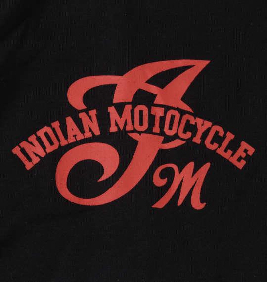大きいサイズ メンズ INDIAN MOTOCYCLE 裏毛刺繍 & プリント フルジップ パーカー ブラック 1278-3346-2 3L 4L 5L 6L