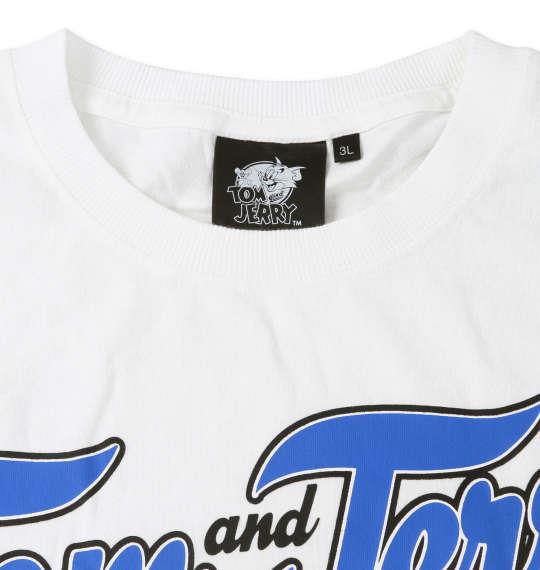 大きいサイズ メンズ TOM and JERRY 天竺プリント 長袖 Tシャツ オフホワイト 1278-3375-1 3L 4L 5L 6L