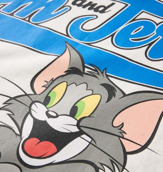 大きいサイズ メンズ TOM and JERRY 天竺プリント 長袖 Tシャツ オフホワイト 1278-3375-1 3L 4L 5L 6L