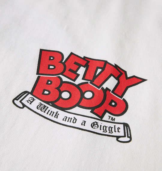 大きいサイズ メンズ BETTY BOOP 天竺プリント 長袖 Tシャツ オフホワイト 1278-3620-1 3L 4L 5L 6L