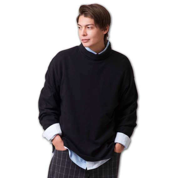 【max8】大きいサイズ メンズ Mc.S.P タートルネック 長袖 Tシャツ ブラック 1278-3343-1 3L 4L 5L 6L 8L