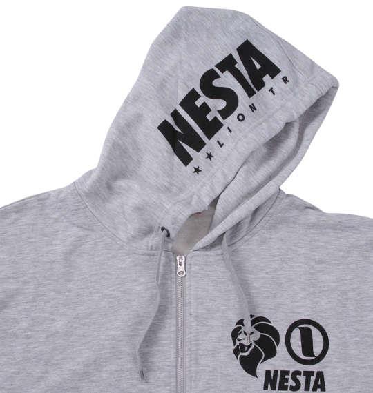 【max8】大きいサイズ メンズ NESTA BRAND 裏毛 フルジップ パーカー ミックスグレー 1278-3392-1 3L 4L 5L 6L 8L