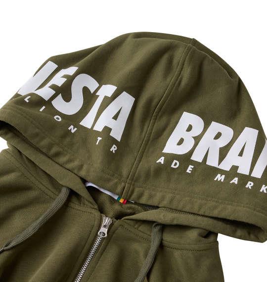 【max8】大きいサイズ メンズ NESTA BRAND 裏毛 フルジップ パーカー カーキ 1278-3392-3 3L 4L 5L 6L 8L