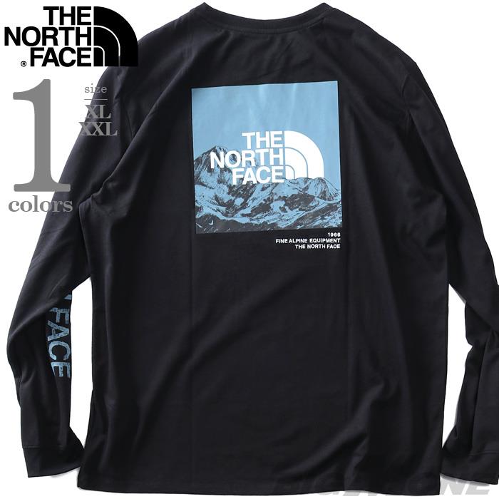 【AS1006】大きいサイズ メンズ THE NORTH FACE ノースフェイス プリント 長袖 Tシャツ LOGO PLAY TEE USA直輸入 nf0a5gml-kx7