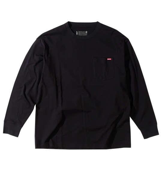 【max8】大きいサイズ メンズ SEVEN2 ポケット付 長袖 Tシャツ ブラック 1268-3320-2 3L 4L 5L 6L 8L