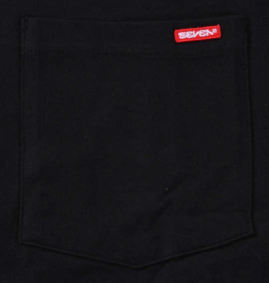 【max8】大きいサイズ メンズ SEVEN2 ポケット付 長袖 Tシャツ ブラック 1268-3320-2 3L 4L 5L 6L 8L