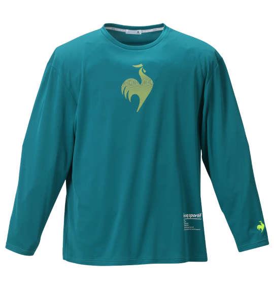 大きいサイズ メンズ LE COQ SPORTIF プラクティス 長袖 Tシャツ グリーン 1278-3315-1 3L 4L 5L 6L