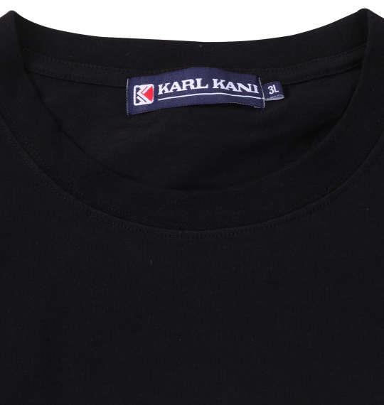 【max8】大きいサイズ メンズ KARL KANI 天竺 長袖 Tシャツ ブラック 1278-3365-2 3L 4L 5L 6L 8L