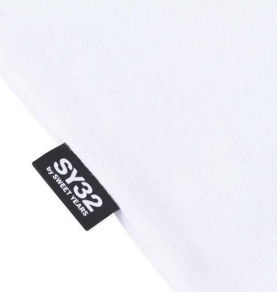 大きいサイズ メンズ SY32 by SWEET YEARS マルチロゴ 長袖 Tシャツ ホワイト × ブラック 1278-3381-1 3L 4L 5L 6L