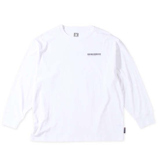 大きいサイズ メンズ DCSHOES 23AUTHENTIC OBLIQUE LOGO 長袖 Tシャツ ホワイト 1278-3630-1 3L 4L 5L 6L