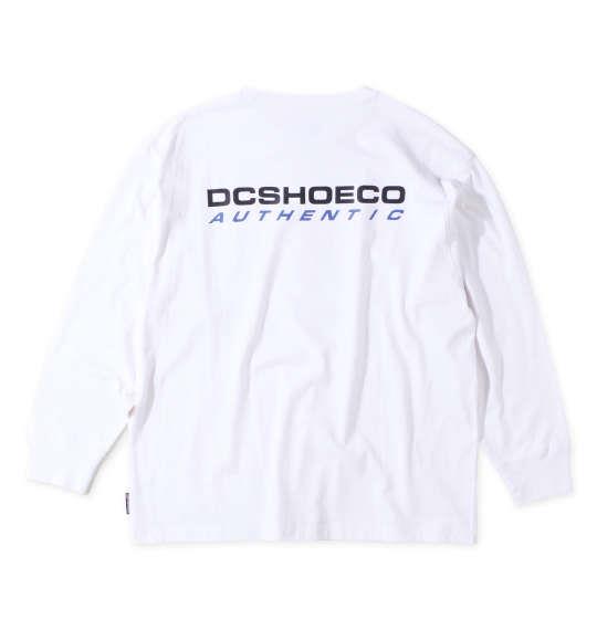 大きいサイズ メンズ DCSHOES 23AUTHENTIC OBLIQUE LOGO 長袖 Tシャツ ホワイト 1278-3630-1 3L 4L 5L 6L