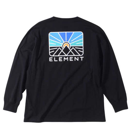 大きいサイズ メンズ ELEMENT RIZE 長袖 Tシャツ ブラック 1278-3625-2 3L 4L 5L 6L