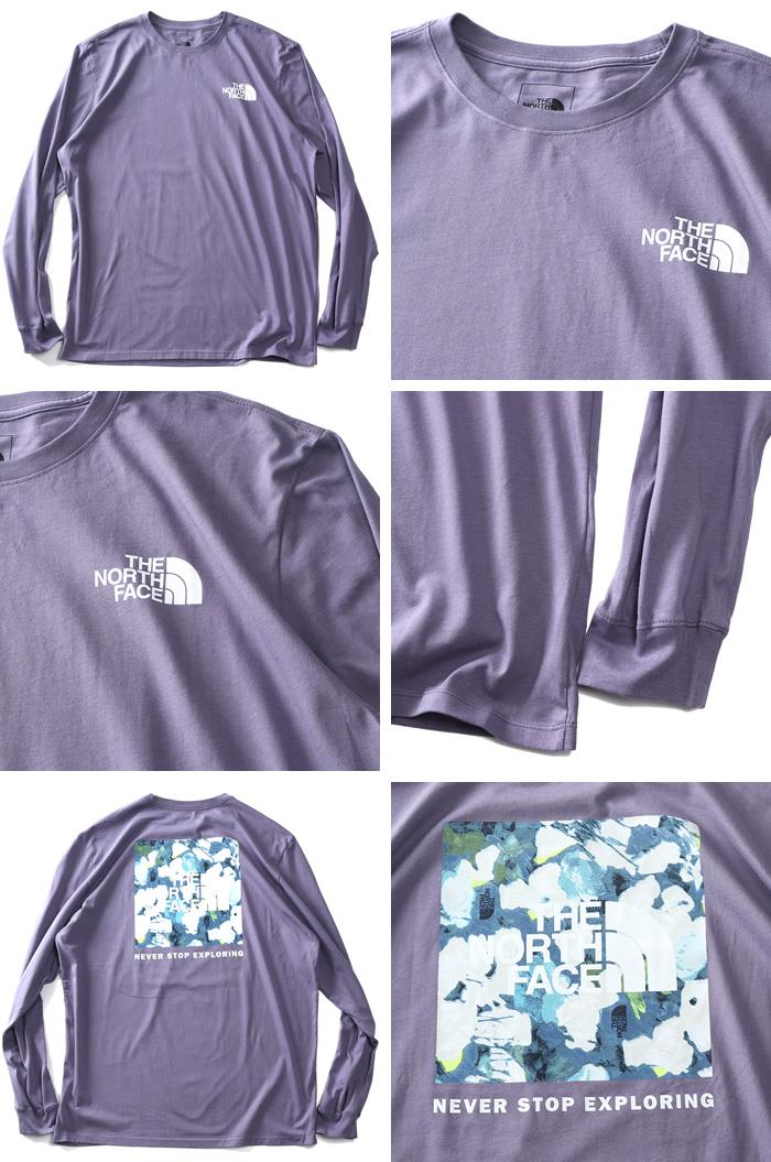 【AS1006】大きいサイズ メンズ THE NORTH FACE ノースフェイス プリント 長袖 Tシャツ BOX NSE TEE USA直輸入 nf0a811n-ian