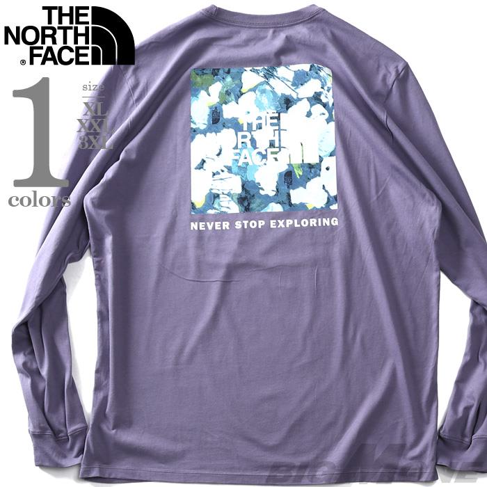 【AS1006】大きいサイズ メンズ THE NORTH FACE ノースフェイス プリント 長袖 Tシャツ BOX NSE TEE USA直輸入 nf0a811n-ian