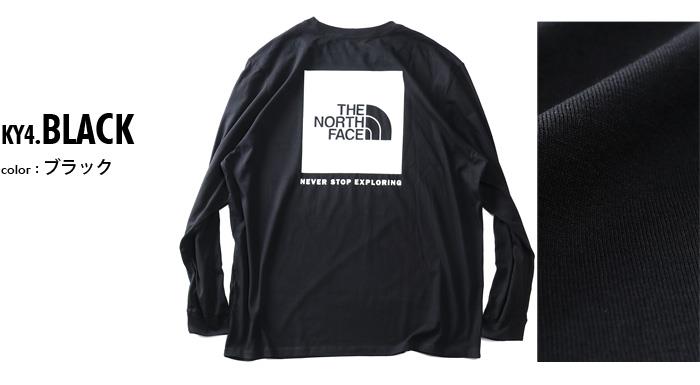 【AS1006】大きいサイズ メンズ THE NORTH FACE ノースフェイス プリント 長袖 Tシャツ BOX NSE TEE USA直輸入 nf0a811n-ky4