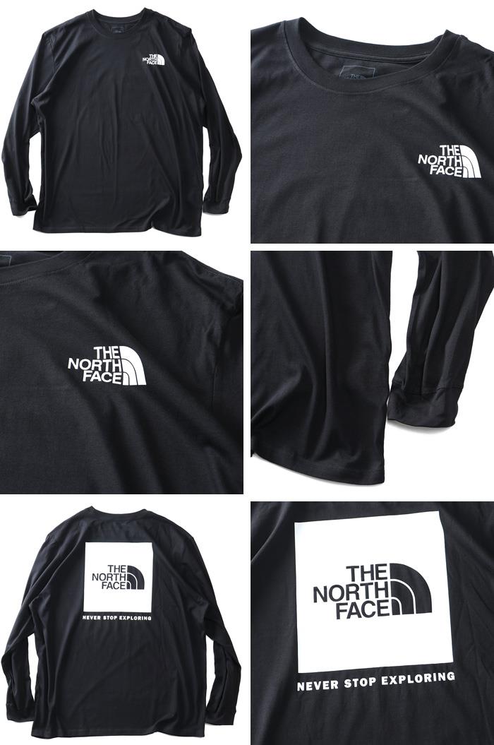 【AS1006】大きいサイズ メンズ THE NORTH FACE ノースフェイス プリント 長袖 Tシャツ BOX NSE TEE USA直輸入 nf0a811n-ky4