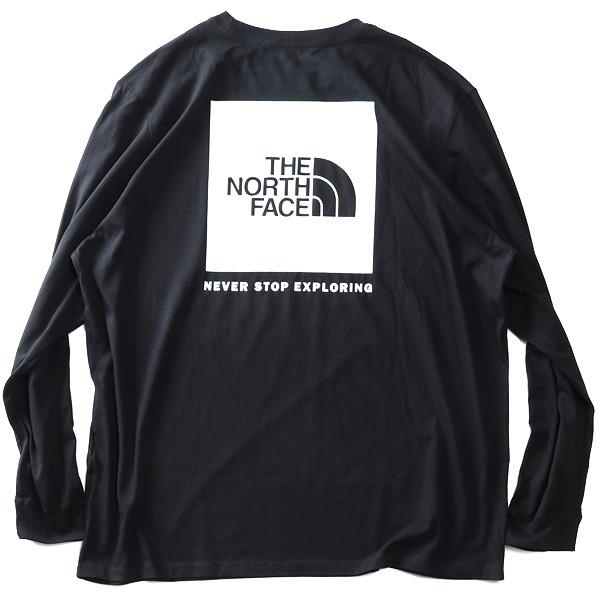 【AS1006】大きいサイズ メンズ THE NORTH FACE ノースフェイス プリント 長袖 Tシャツ BOX NSE TEE USA直輸入 nf0a811n-ky4