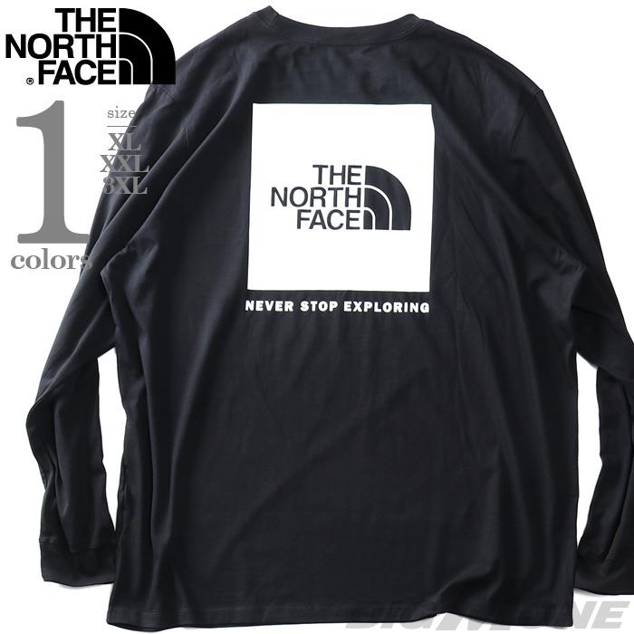 【AS1006】大きいサイズ メンズ THE NORTH FACE ノースフェイス プリント 長袖 Tシャツ BOX NSE TEE USA直輸入 nf0a811n-ky4