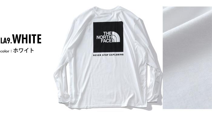 【AS1006】大きいサイズ メンズ THE NORTH FACE ノースフェイス プリント 長袖 Tシャツ BOX NSE TEE USA直輸入 nf0a811n-la9