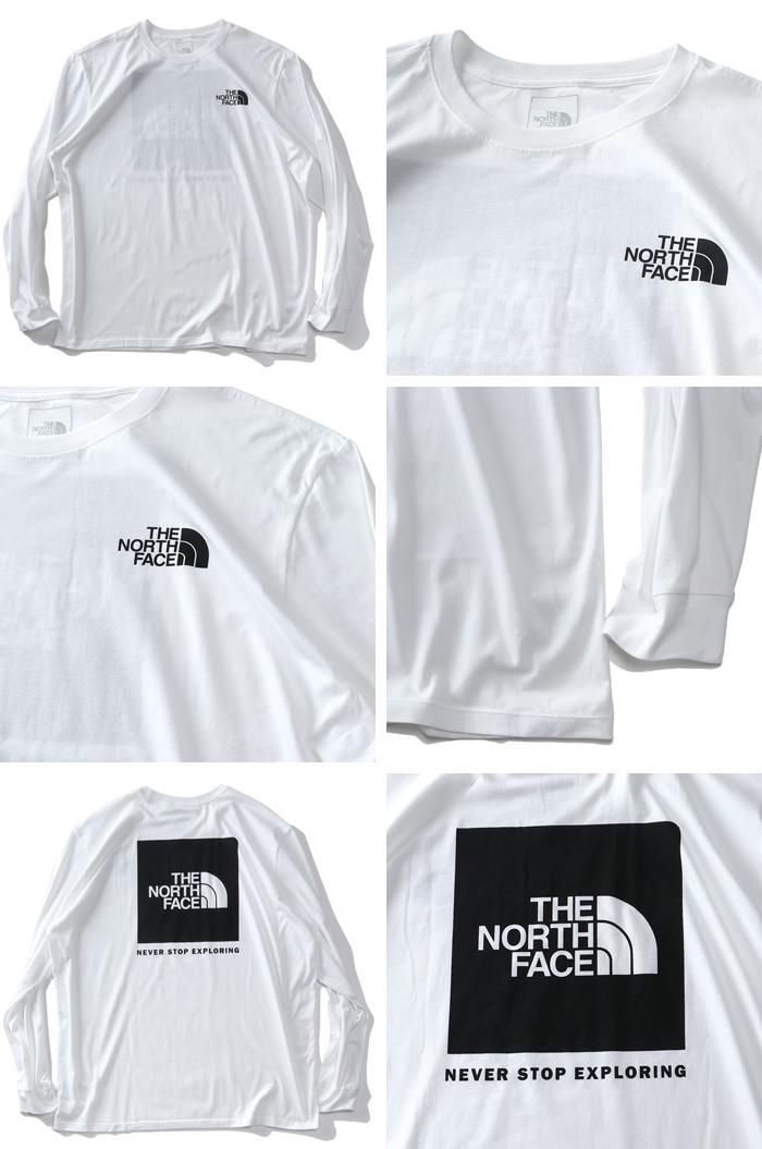 【AS1006】大きいサイズ メンズ THE NORTH FACE ノースフェイス プリント 長袖 Tシャツ BOX NSE TEE USA直輸入 nf0a811n-la9