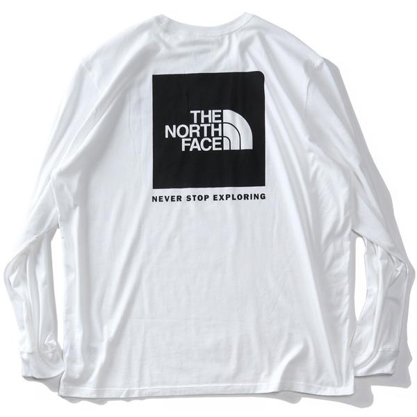 【AS1006】大きいサイズ メンズ THE NORTH FACE ノースフェイス プリント 長袖 Tシャツ BOX NSE TEE USA直輸入 nf0a811n-la9