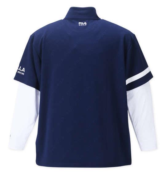 大きいサイズ メンズ FILA GOLF 半袖 シャツ + インナー セット ネイビー × ホワイト 1278-3320-1 3L 4L 5L 6L