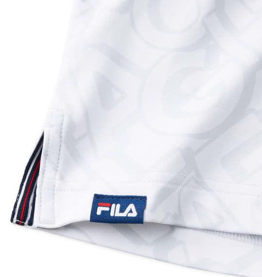 大きいサイズ メンズ FILA GOLF タイポプリント モックネック 長袖 シャツ ホワイト 1278-3321-1 3L 4L 5L 6L