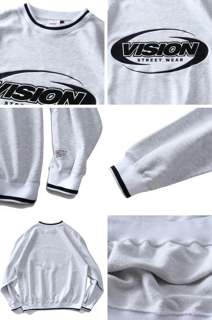 大きいサイズ メンズ VISION STREET WEAR リブライン トレーナー 3905703