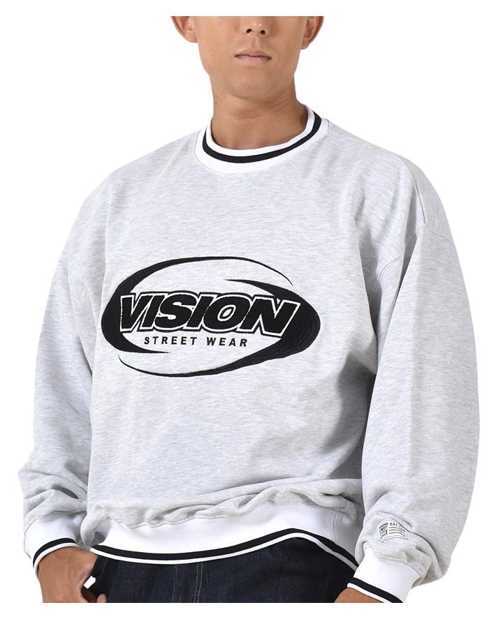 大きいサイズ メンズ VISION STREET WEAR リブライン トレーナー 3905703