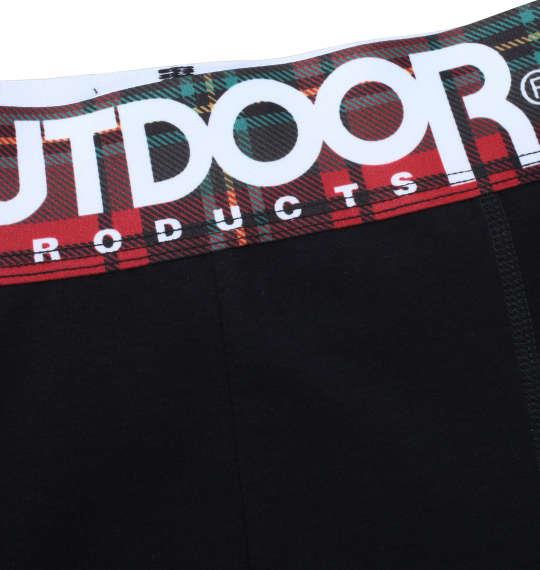 大きいサイズ メンズ OUTDOOR PRODUCTS ベア天チェック転写ゴムブラック ボクサーパンツ レッド × ブラック 1249-3303-1 3L 4L 5L 6L