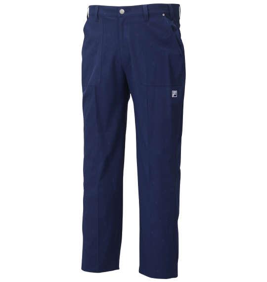 大きいサイズ メンズ FILA GOLF ストレッチ ツイル テーパード パンツ ネイビー 1274-3330-2 100 105 110 115 120 130