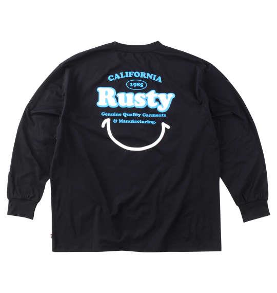 大きいサイズ メンズ RUSTY ペアテックス 長袖 Tシャツ ブラック 1278-3370-2 3L 4L 5L 6L 8L