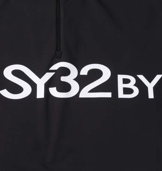 大きいサイズ メンズ SY32 by SWEET YEARS ジップアップ ライト ストレッチ シャツ ブラック 1278-3385-2 3L 4L 5L 6L