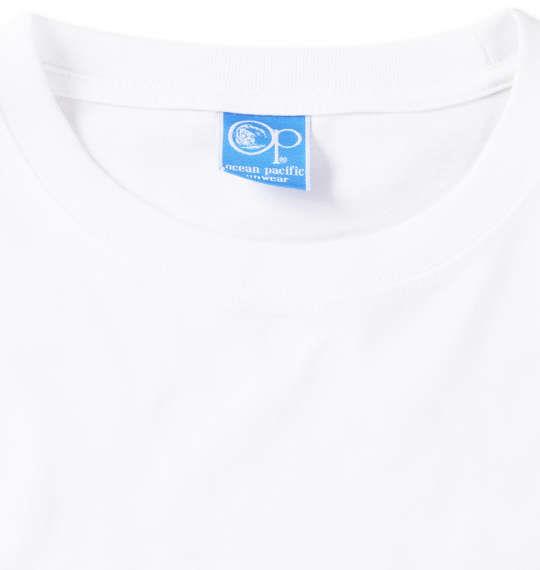 【max8】大きいサイズ メンズ OCEAN PACIFIC 天竺 長袖 Tシャツ ホワイト 1278-3615-1 3L 4L 5L 6L 8L