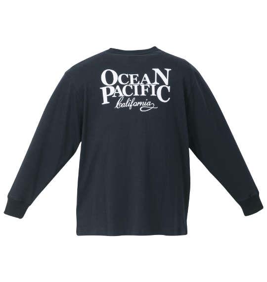 【max8】大きいサイズ メンズ OCEAN PACIFIC 天竺 長袖 Tシャツ ネイビー 1278-3615-3 3L 4L 5L 6L 8L