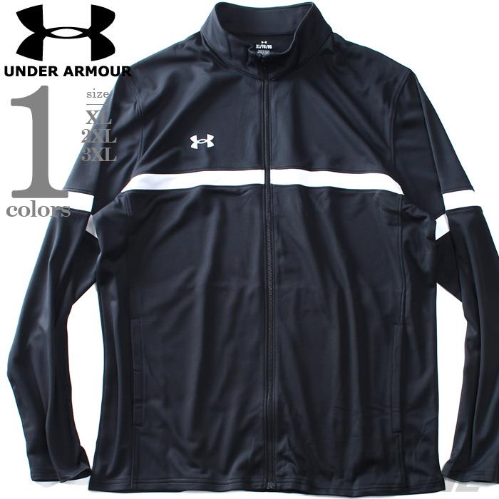 大きいサイズ メンズ UNDER ARMOUR アンダーアーマー ウォームアップ フルジップ 長袖 Tシャツ Knit Warm Up Team Full-Zip USA直輸入 1376884-001