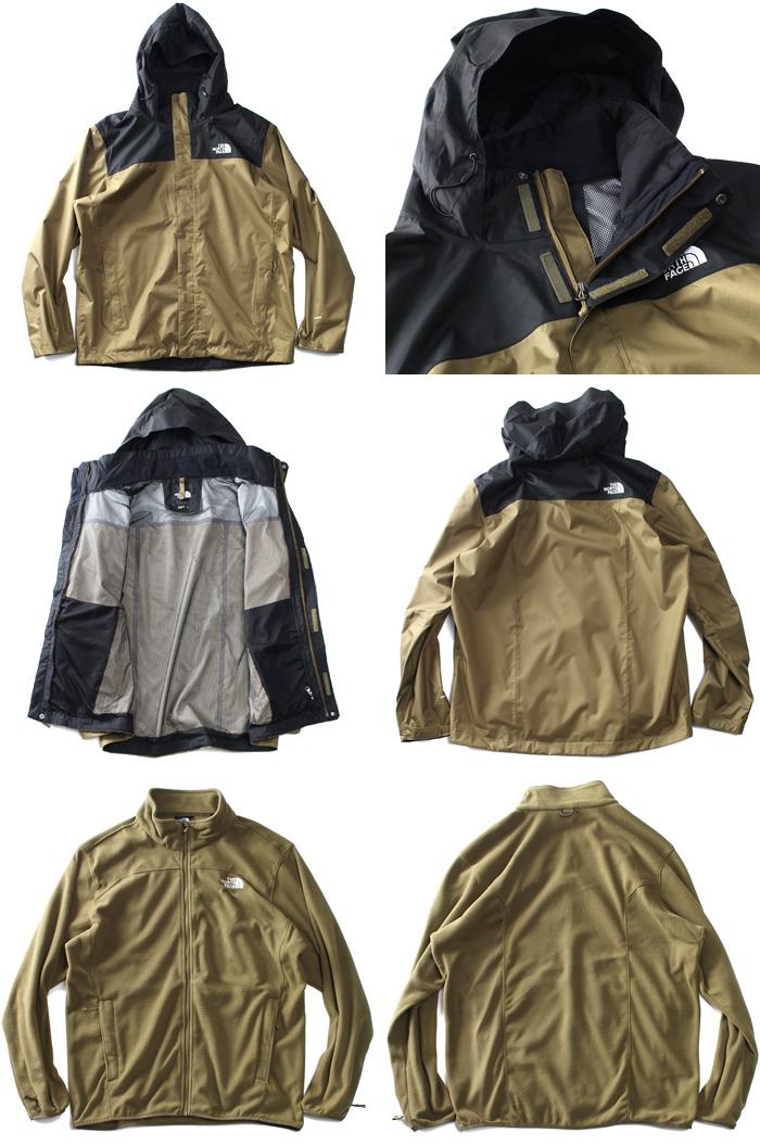 【bb1020】大きいサイズ メンズ THE NORTH FACE ノースフェイス 3WAY フーデッド ブルゾン マウンテンパーカー EVOLVE II TRICLIMATER JACKET USA直輸入 nf00cg55-wmb