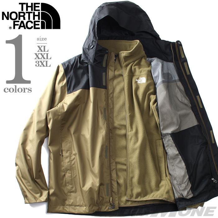 【bb1020】大きいサイズ メンズ THE NORTH FACE ノースフェイス 3WAY フーデッド ブルゾン マウンテンパーカー EVOLVE  II TRICLIMATER JACKET USA直輸入 nf00cg55-wmb