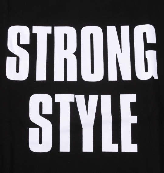 【max8】大きいサイズ メンズ 新日本プロレス STRONG STYLE 半袖 Tシャツ ブラック 1278-3694-1 3L 4L 5L 6L 8L