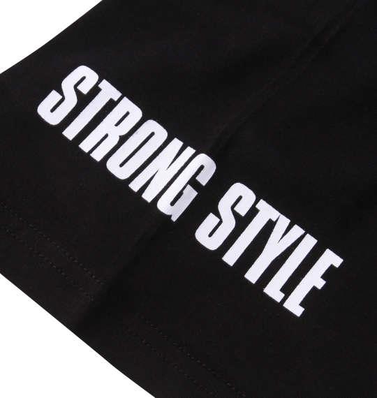 【max8】大きいサイズ メンズ 新日本プロレス STRONG STYLE 半袖 Tシャツ ブラック 1278-3694-1 3L 4L 5L 6L 8L