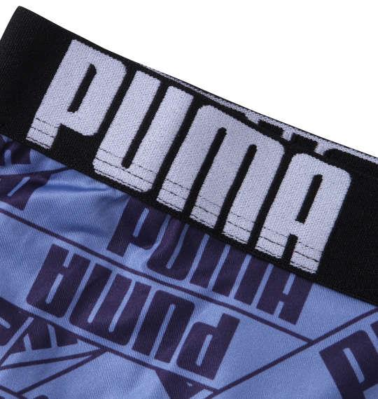 【max8】大きいサイズ メンズ PUMA 2P RENUポリベアテープロゴAOP ボクサーパンツ ブルー × ブラック 1249-3380-1 3L 4L 5L 6L 7L 8L