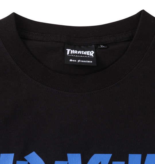 【max8】大きいサイズ メンズ THRASHER OLD OVAL13 長袖 Tシャツ ブラック 1278-3317-2 3L 4L 5L 6L 8L