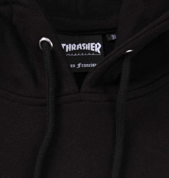 【max8】大きいサイズ メンズ THRASHER Split Flame Sticker プル パーカー ブラック 1278-3318-2 3L 4L 5L 6L 8L