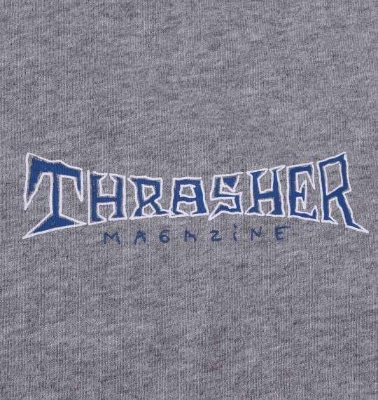 【max8】大きいサイズ メンズ THRASHER Gonz Thumbs フルジップ パーカー ヘザーグレー 1278-3319-1 3L 4L 5L 6L 8L